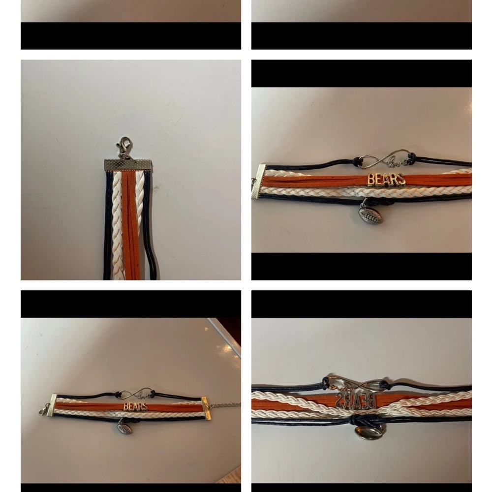 Chicago Bears Bracelet NEW has a football hanging